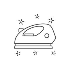 Iron ironing icon. Simple line, outline vector of hygiene icons for ui and ux, website or mobile application on white background