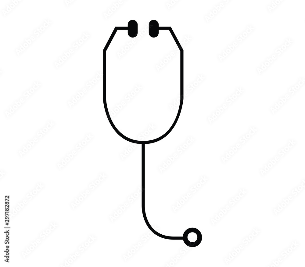 Poster stethoscope icon