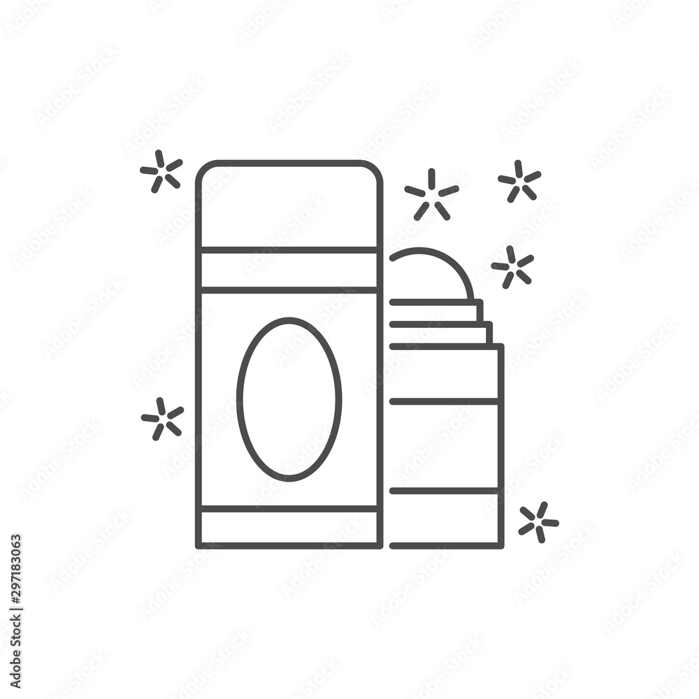 Poster antiperspirant sweat icon. simple line, outline vector of hygiene icons for ui and ux, website or mo