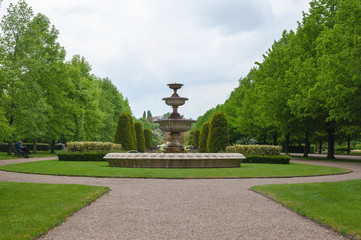 London, UK. Regent's Park in city centre. Traditional English style of Royal Garden.