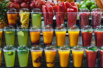 Oriental freshly squeezed natural ecological juices at the center of Jerusalem old town