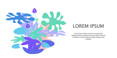 Abstract background leaves illustration of vector color cover design
