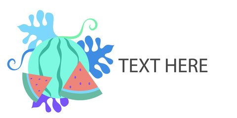 Abstract background watermelon illustration of vector color cover design