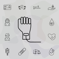 Blood transfusion icon. Universal set of Blood donation for website design and development, app development