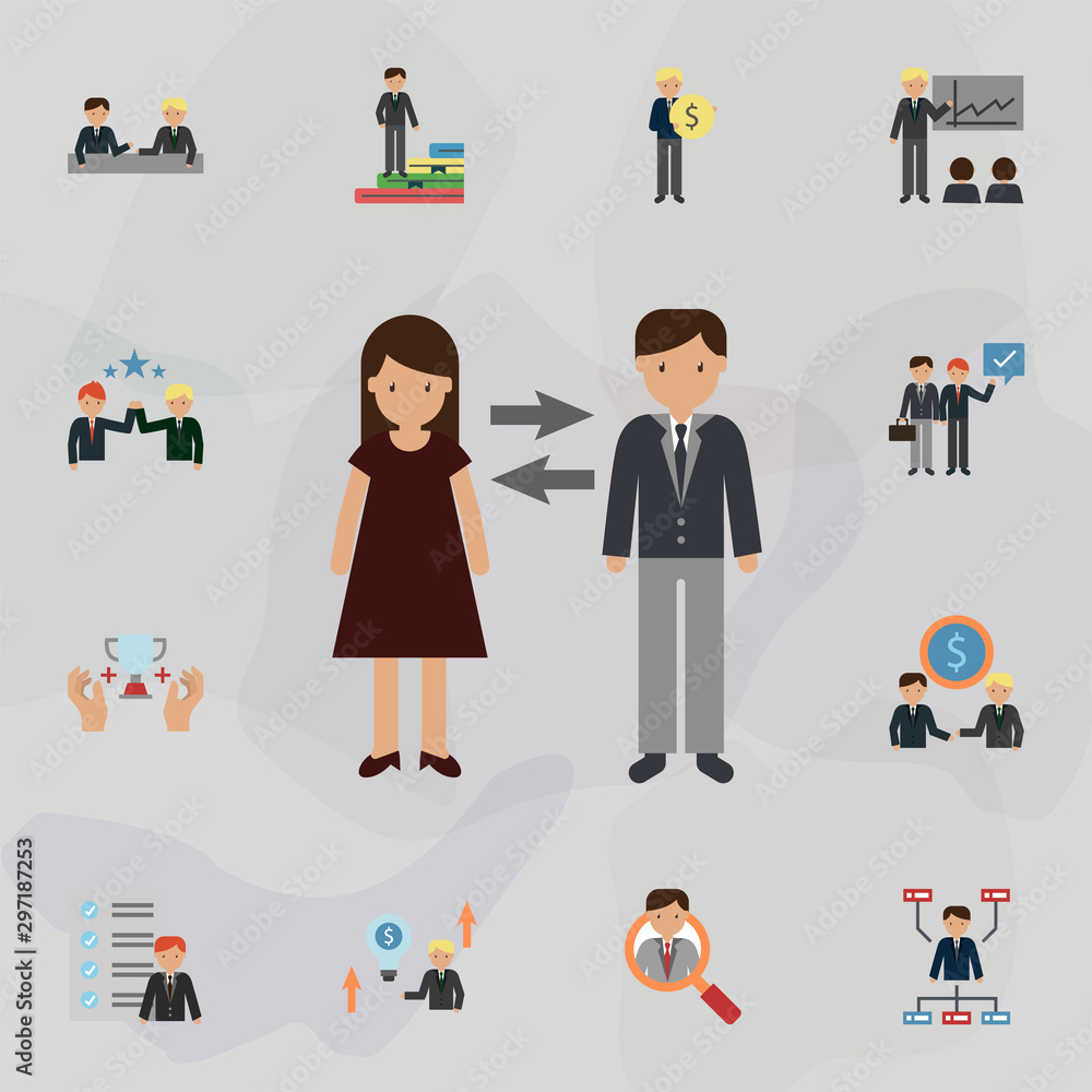 Poster investment color icon. universal set of business for website design and development, app development