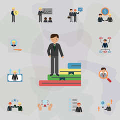 Goal color icon. Universal set of business for website design and development, app development