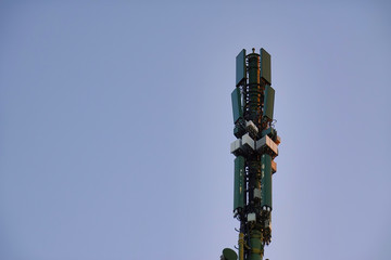 Close up mobile mast – cell site – cell tower – cellular base station