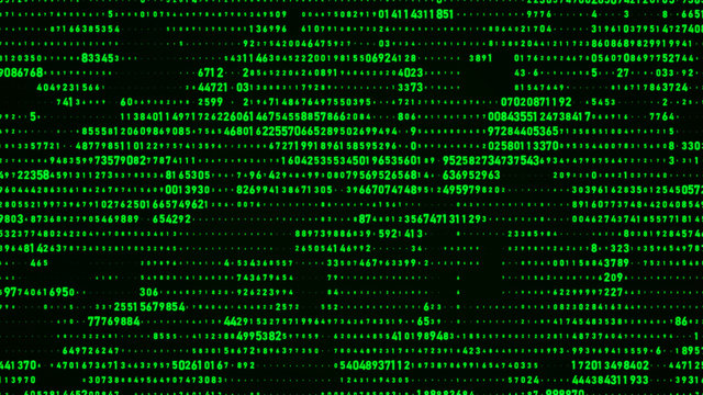 Binary computer code Background. Digital background matrix. 3d rendering.