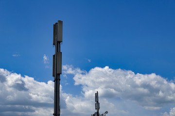 Close up mobile mast – cell site – cell tower – cellular base station