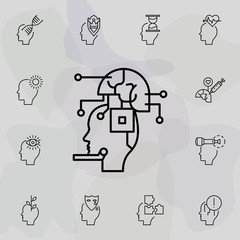 Robot, ai, brain icon. Universal set of creative thinking for website design and development, app development
