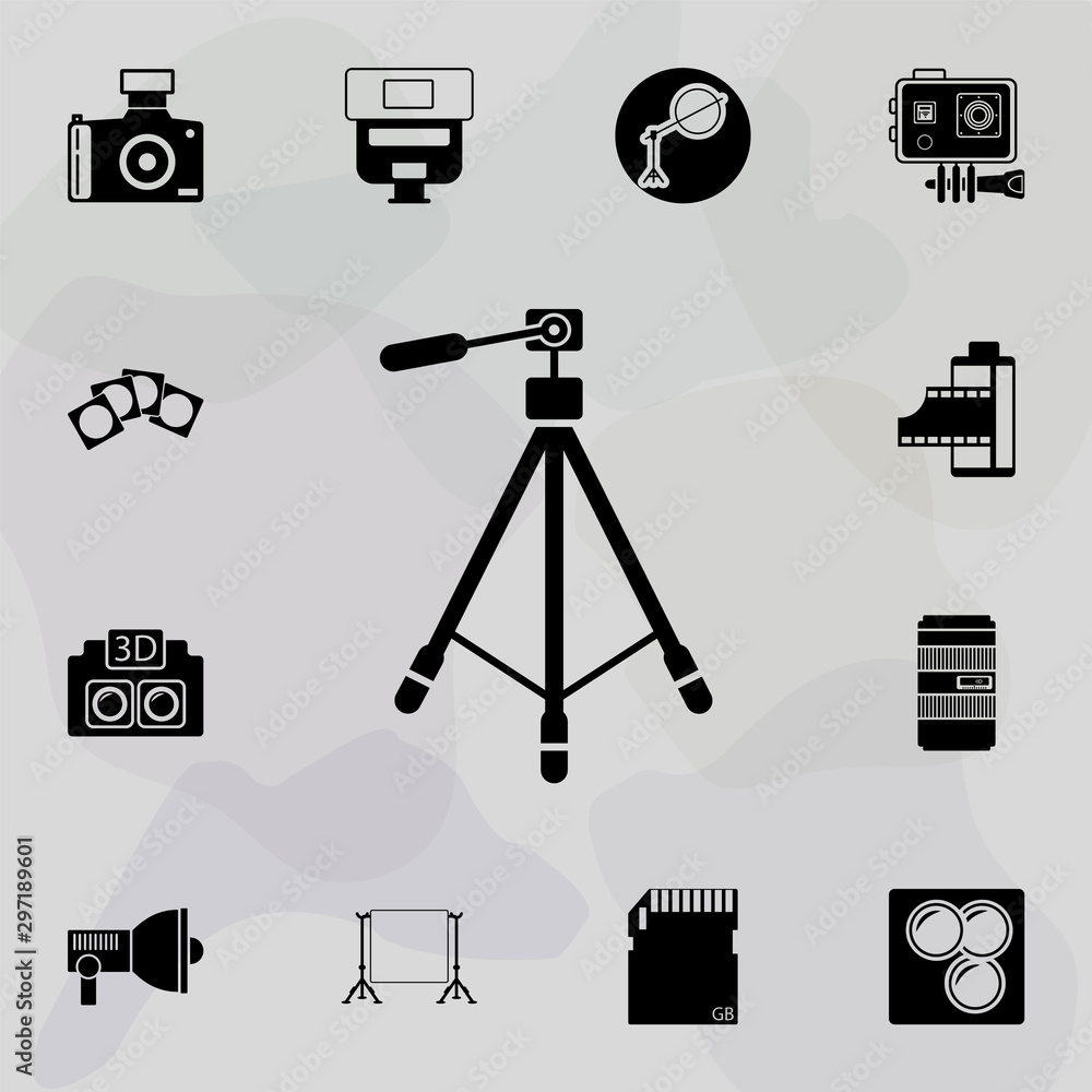 Poster tripod icon. universal set of equipment photography for website design and development, app developm