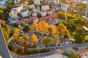 aerial view of city