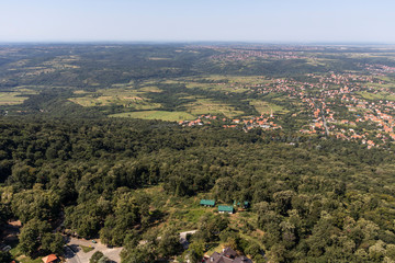 Amazing panoramic view from Avala Tower, Serbia