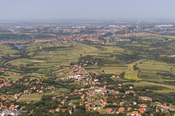 Amazing panoramic view from Avala Tower, Serbia