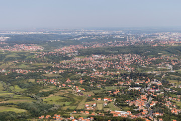 Amazing panoramic view from Avala Tower, Serbia