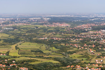 Amazing panoramic view from Avala Tower, Serbia