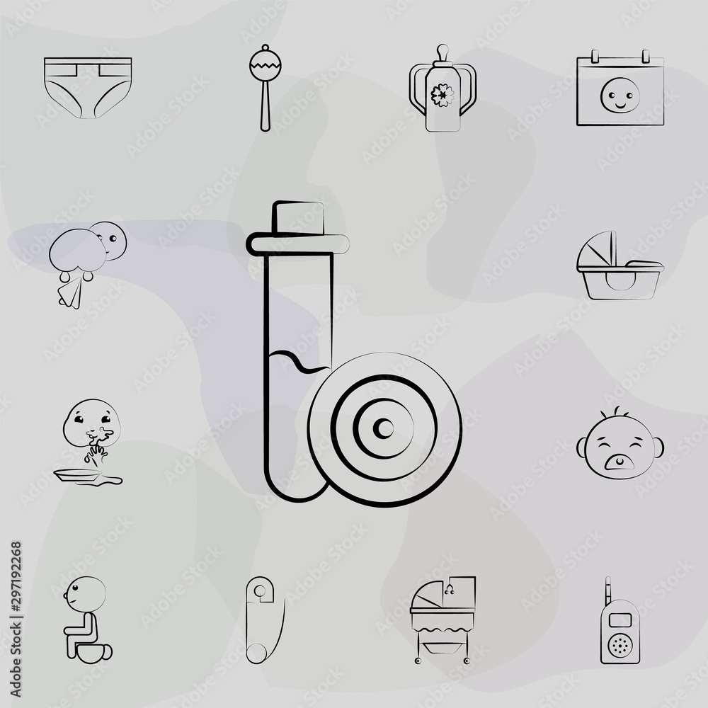 Poster insemination concept line icon. universal set of maternity for website design and development, app d