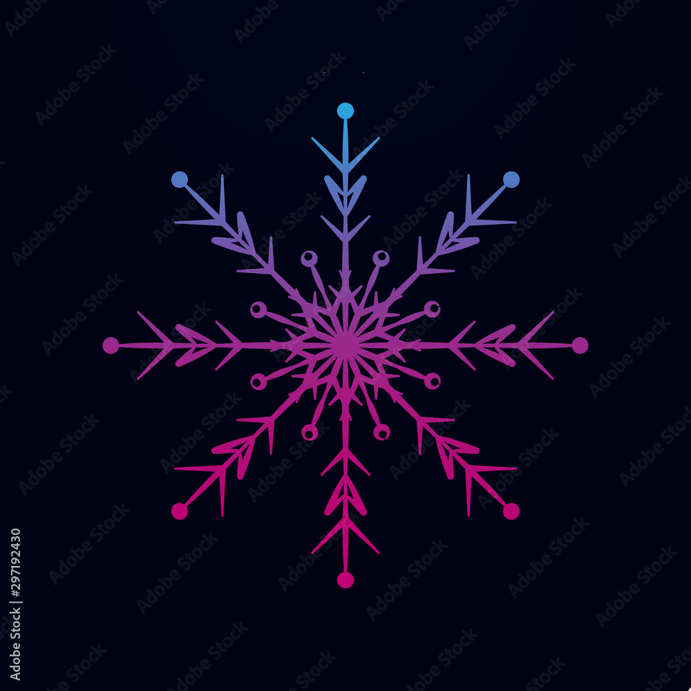 Poster snowflake nolan icon. simple thin line, outline vector of snowflake icons for ui and ux, website or 