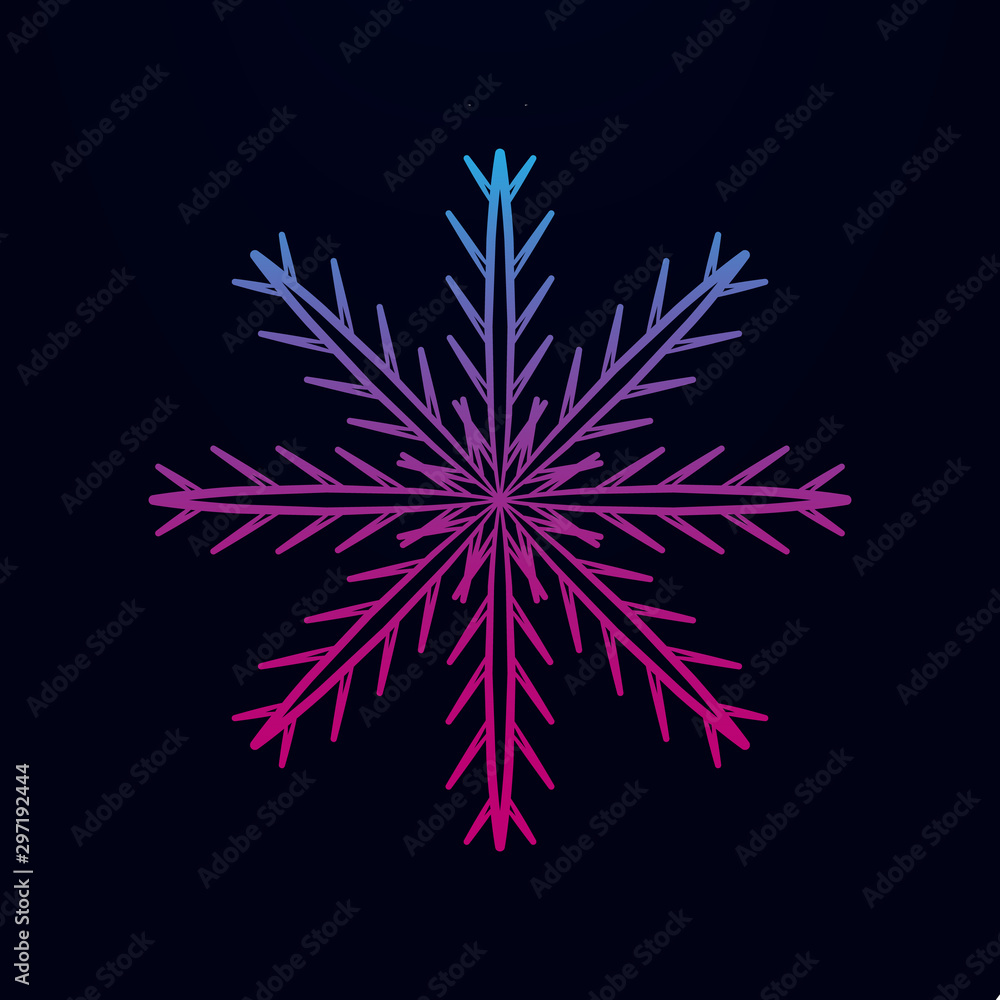 Aufkleber snowflake nolan icon. simple thin line, outline vector of snowflake icons for ui and ux, website or 