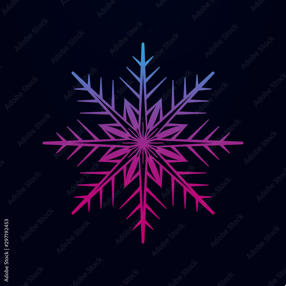 Aufkleber snowflake nolan icon. simple thin line, outline vector of snowflake icons for ui and ux, website or 