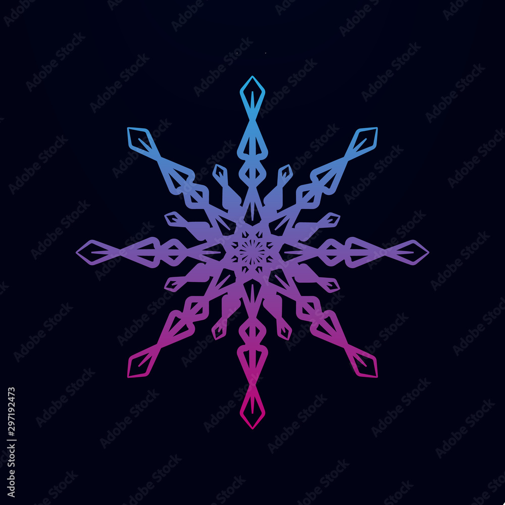 Aufkleber snowflake nolan icon. simple thin line, outline vector of snowflake icons for ui and ux, website or 