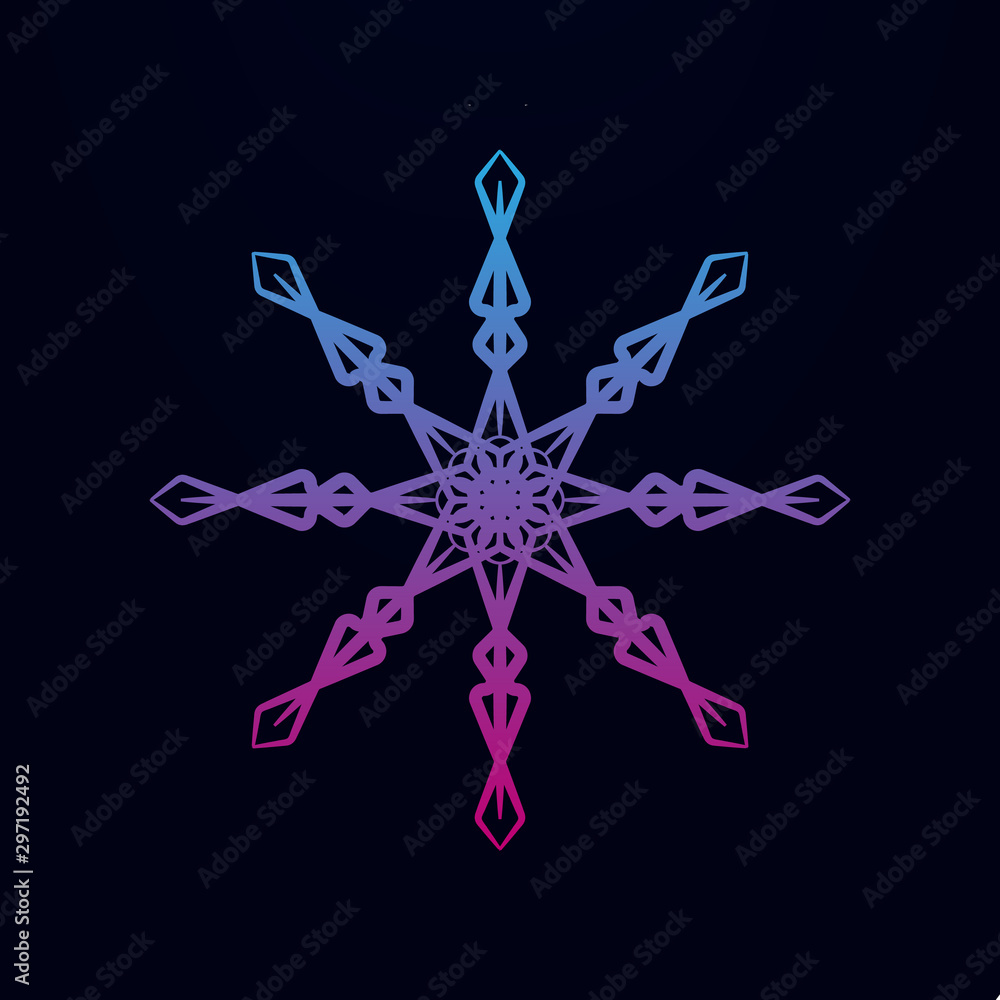 Aufkleber snowflake nolan icon. simple thin line, outline vector of snowflake icons for ui and ux, website or 