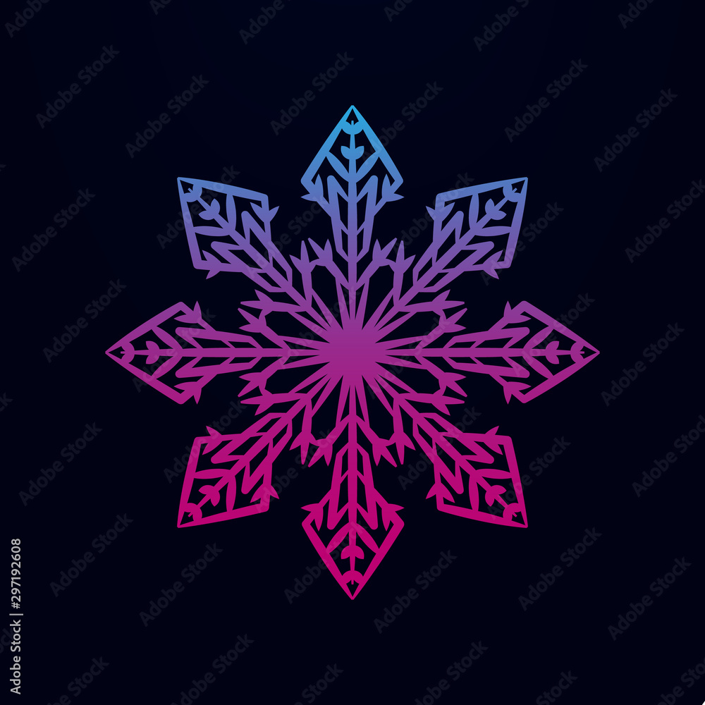 Aufkleber snowflake nolan icon. simple thin line, outline vector of snowflake icons for ui and ux, website or 