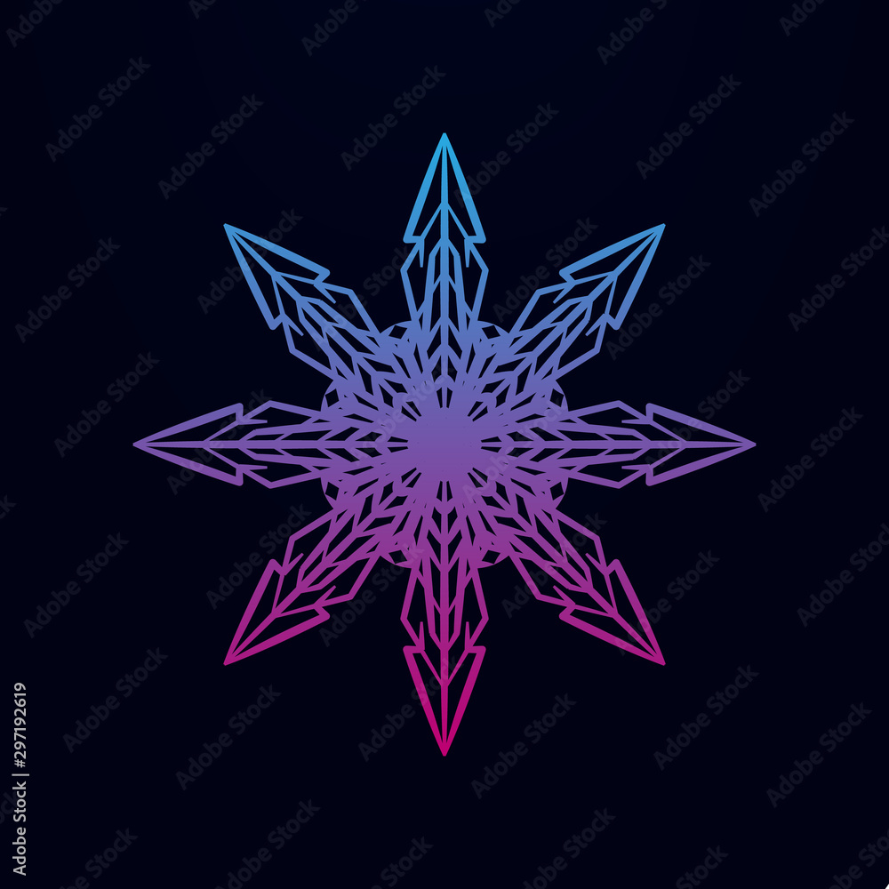 Aufkleber snowflake nolan icon. simple thin line, outline vector of snowflake icons for ui and ux, website or 