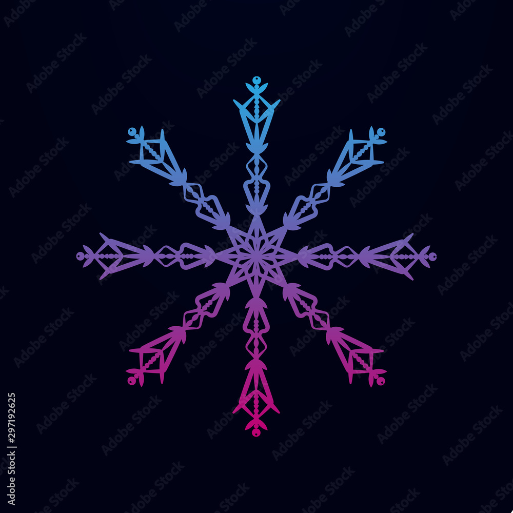 Aufkleber snowflake nolan icon. simple thin line, outline vector of snowflake icons for ui and ux, website or 