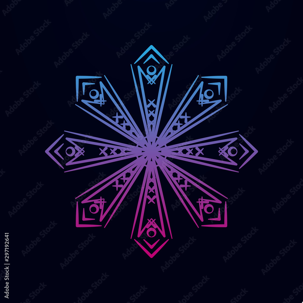 Poster snowflake nolan icon. simple thin line, outline vector of snowflake icons for ui and ux, website or 