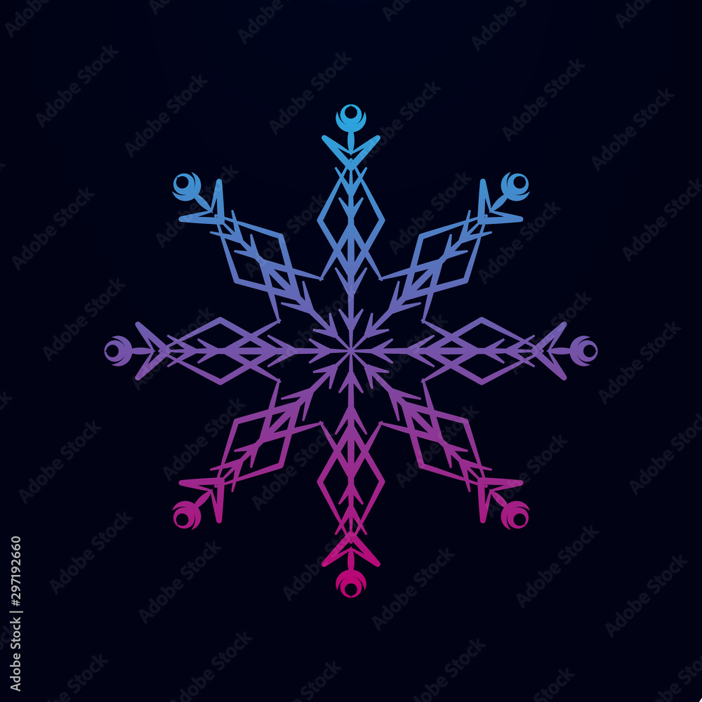 Poster snowflake nolan icon. simple thin line, outline vector of snowflake icons for ui and ux, website or 