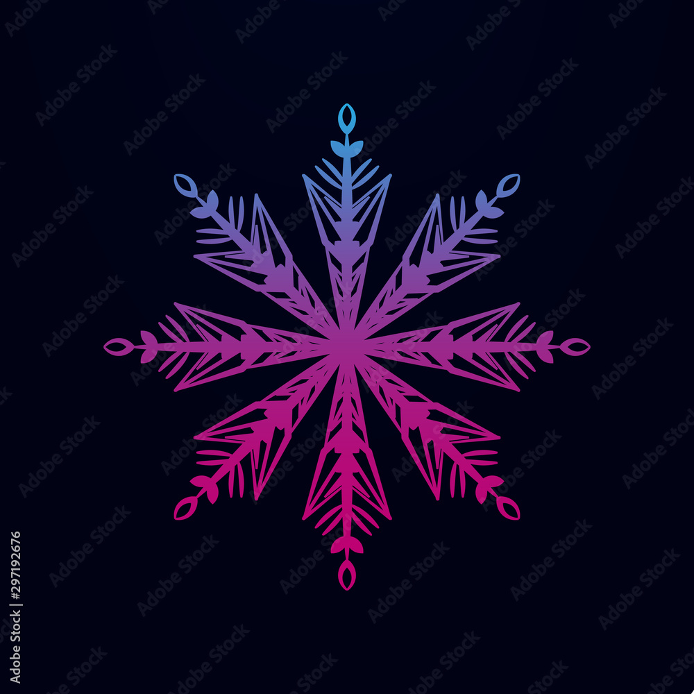 Aufkleber snowflake nolan icon. simple thin line, outline vector of snowflake icons for ui and ux, website or 