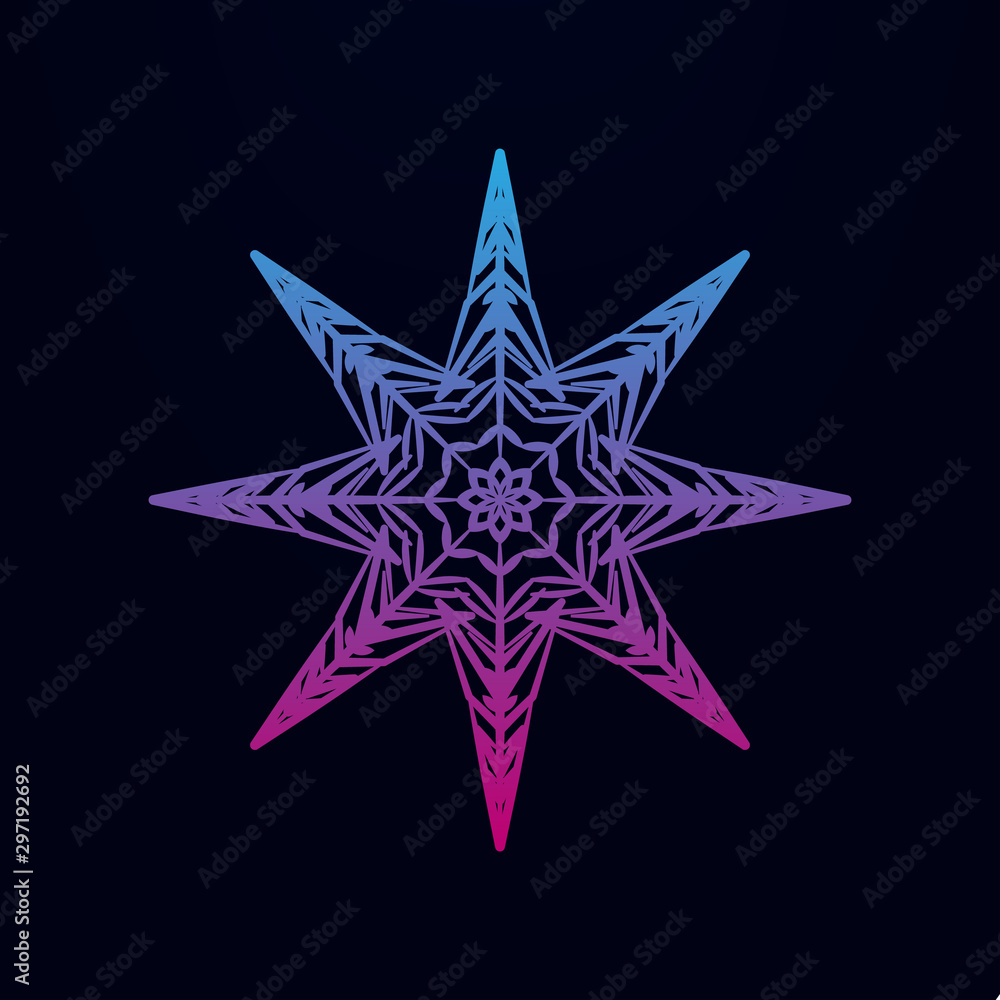 Aufkleber snowflake nolan icon. simple thin line, outline vector of snowflake icons for ui and ux, website or 