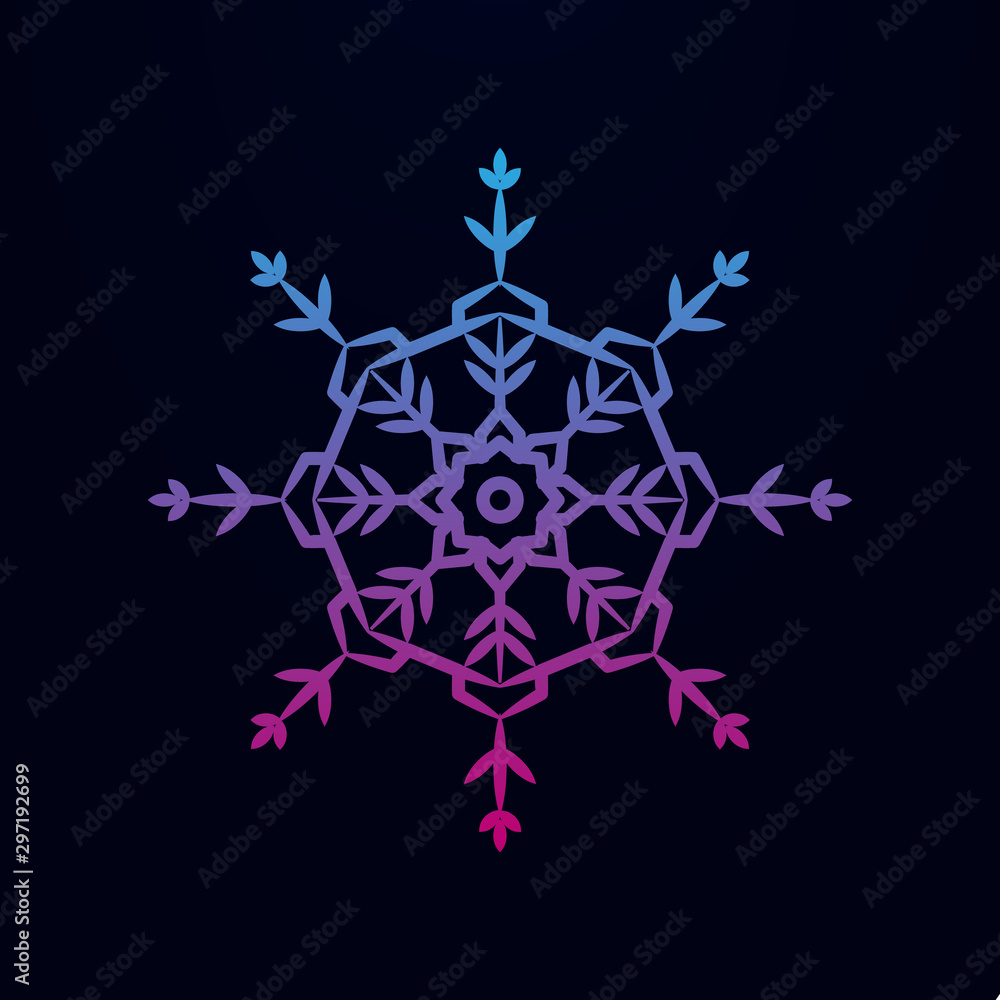 Poster snowflake nolan icon. simple thin line, outline vector of snowflake icons for ui and ux, website or 