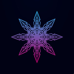 Snowflake nolan icon. Simple thin line, outline vector of snowflake icons for ui and ux, website or mobile application