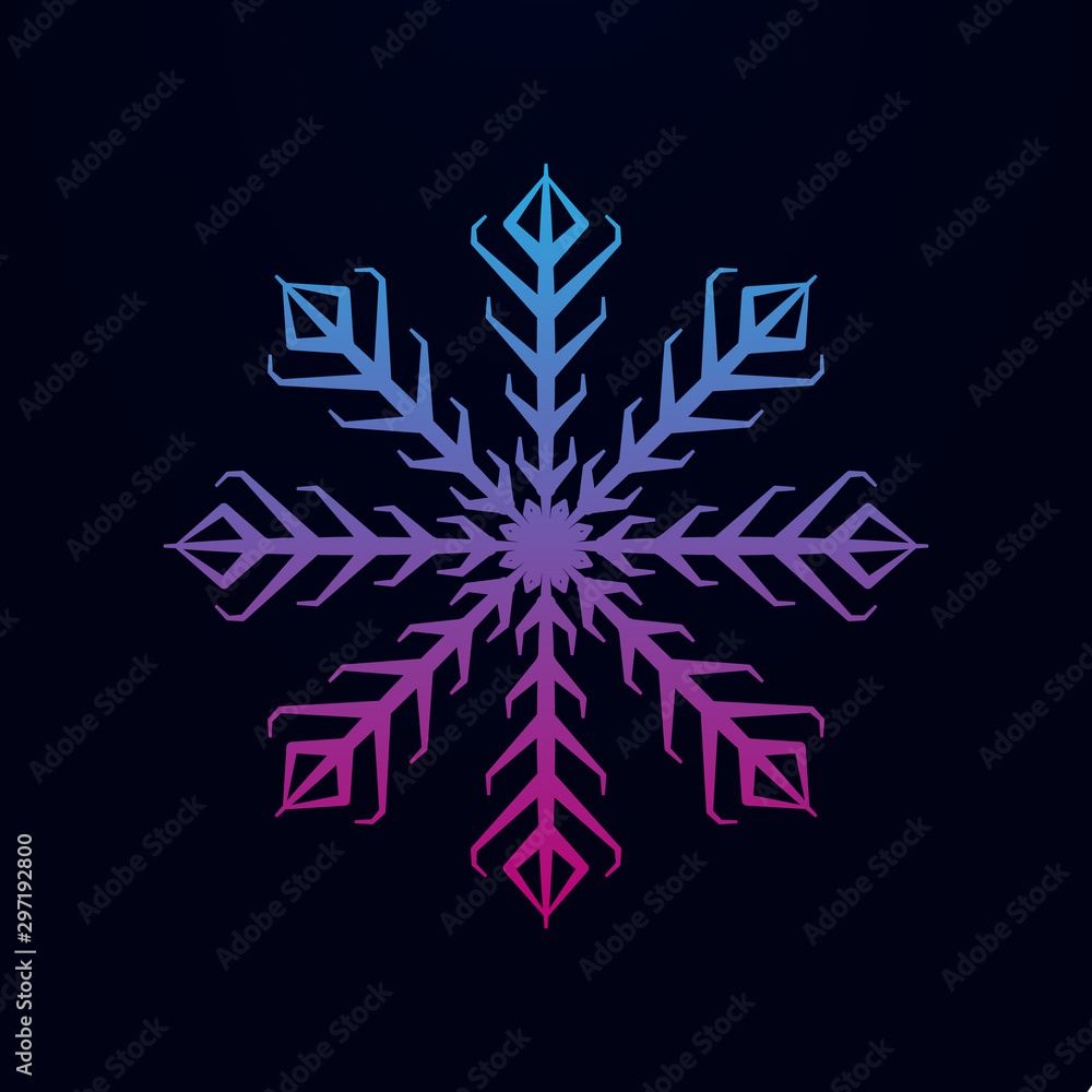Aufkleber snowflake nolan icon. simple thin line, outline vector of snowflake icons for ui and ux, website or 
