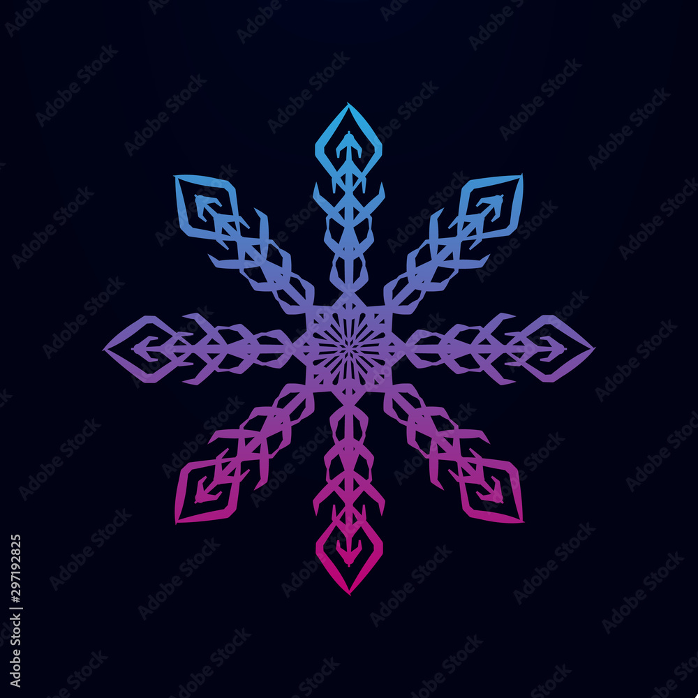 Aufkleber snowflake nolan icon. simple thin line, outline vector of snowflake icons for ui and ux, website or 