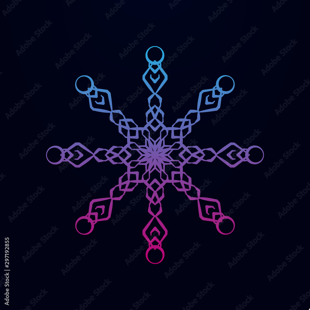Aufkleber snowflake nolan icon. simple thin line, outline vector of snowflake icons for ui and ux, website or 