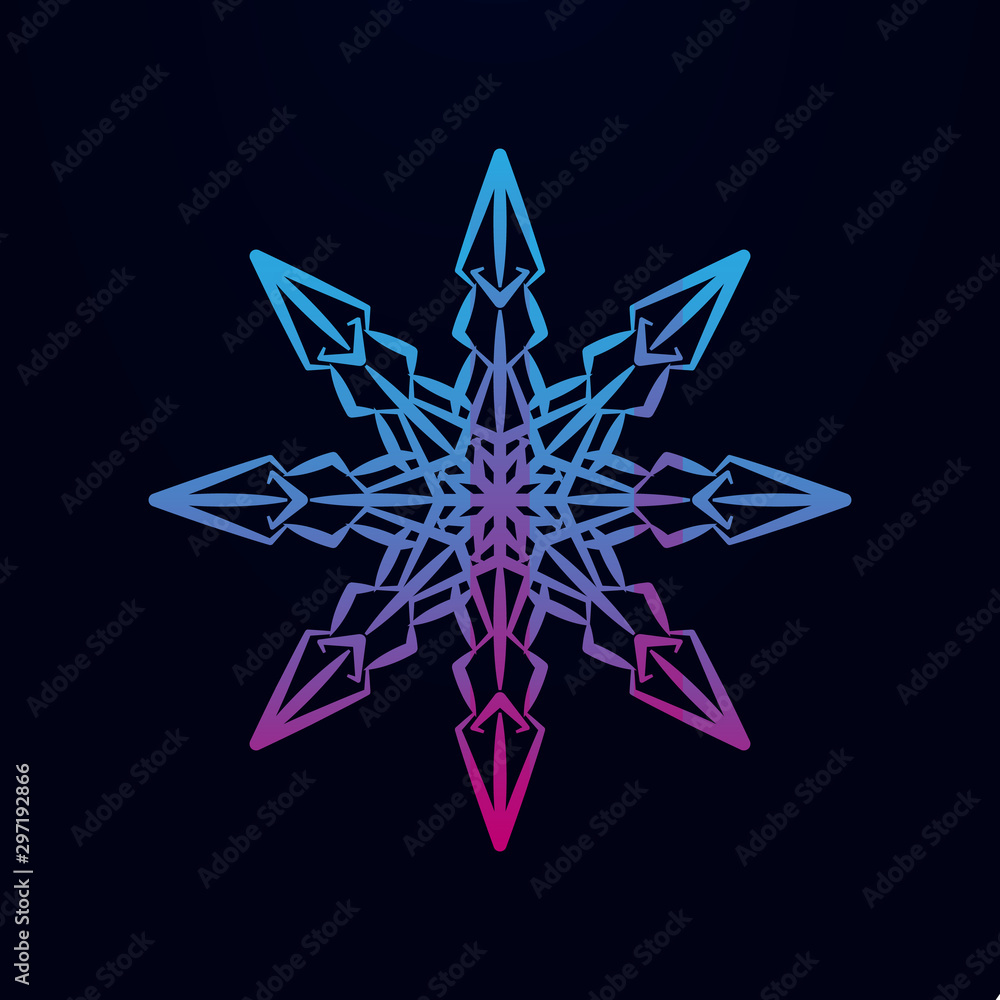 Poster snowflake nolan icon. simple thin line, outline vector of snowflake icons for ui and ux, website or 