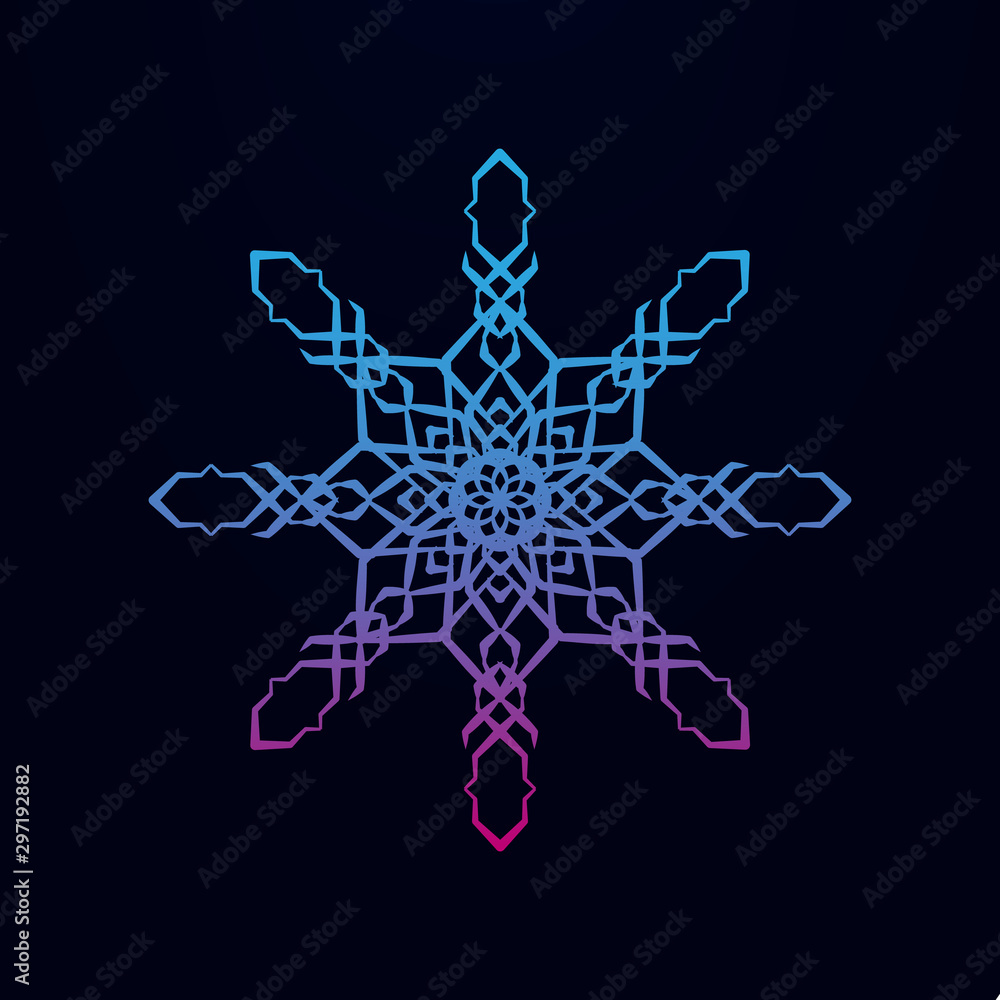Aufkleber snowflake nolan icon. simple thin line, outline vector of snowflake icons for ui and ux, website or 