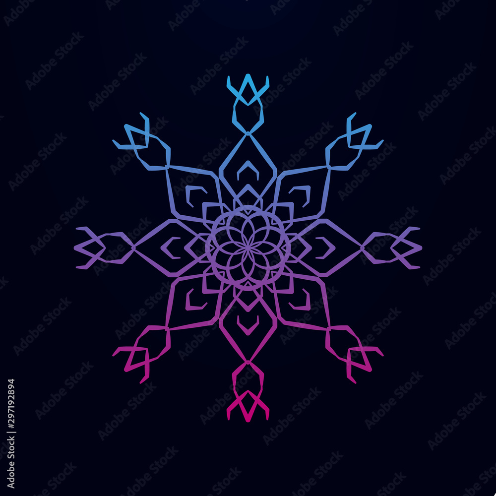 Aufkleber snowflake nolan icon. simple thin line, outline vector of snowflake icons for ui and ux, website or 