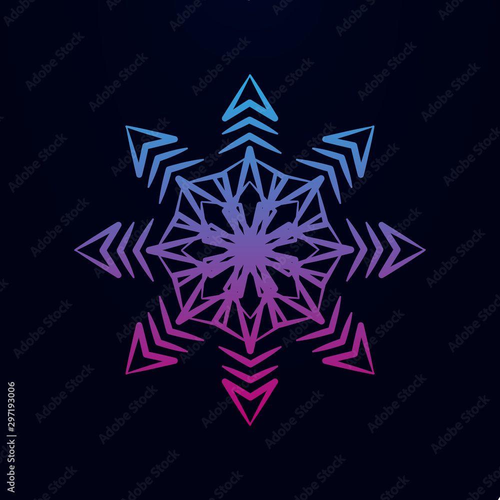 Poster snowflake nolan icon. simple thin line, outline vector of snowflake icons for ui and ux, website or 