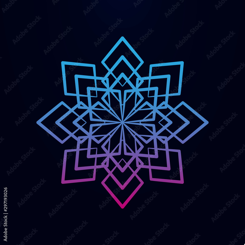 Aufkleber snowflake nolan icon. simple thin line, outline vector of snowflake icons for ui and ux, website or 
