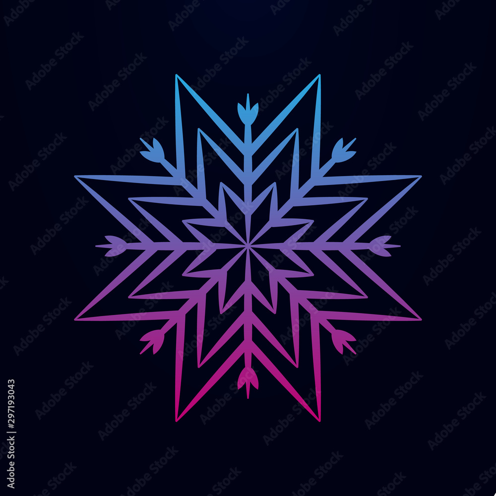 Aufkleber snowflake nolan icon. simple thin line, outline vector of snowflake icons for ui and ux, website or 