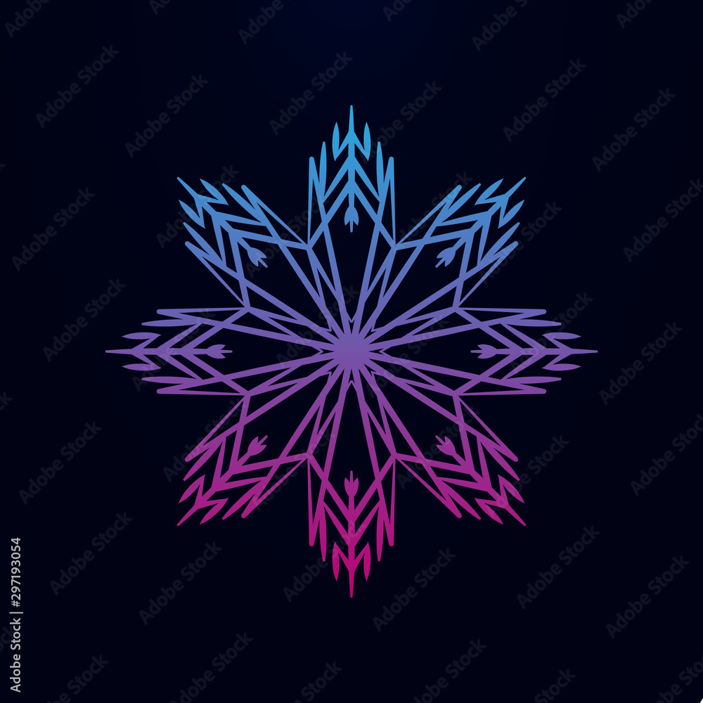 Aufkleber snowflake nolan icon. simple thin line, outline vector of snowflake icons for ui and ux, website or 