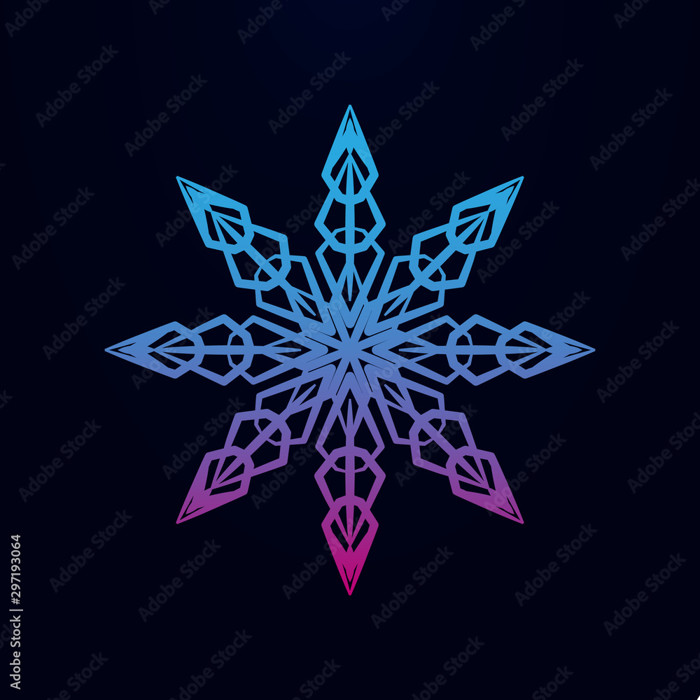 Aufkleber snowflake nolan icon. simple thin line, outline vector of snowflake icons for ui and ux, website or 