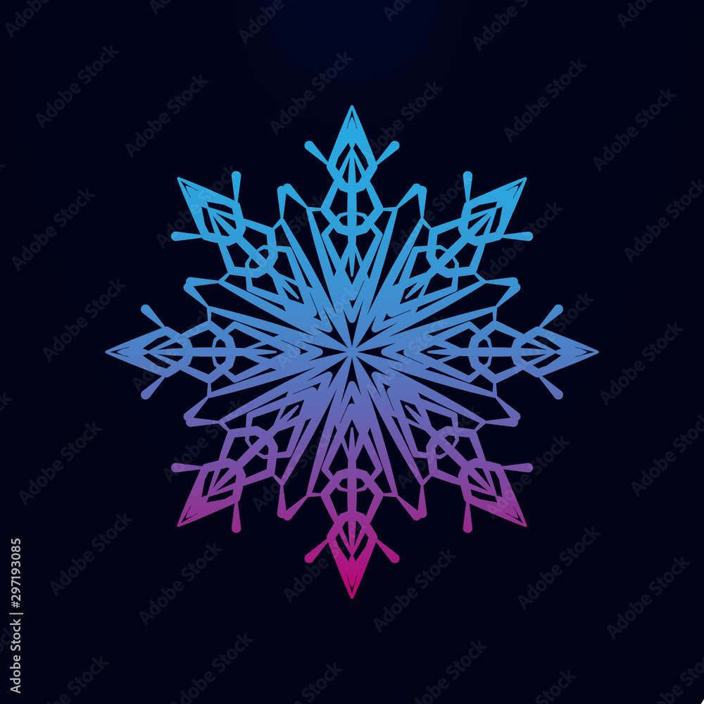Aufkleber snowflake nolan icon. simple thin line, outline vector of snowflake icons for ui and ux, website or 