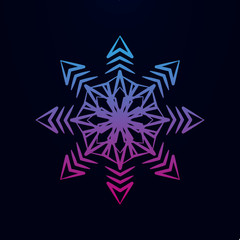 Snowflake nolan icon. Simple thin line, outline vector of snowflake icons for ui and ux, website or mobile application