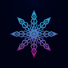 Snowflake nolan icon. Simple thin line, outline vector of snowflake icons for ui and ux, website or mobile application