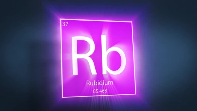 Periodic Table of Elements Cinematic Animated Series - Element Rubidium hovering in space